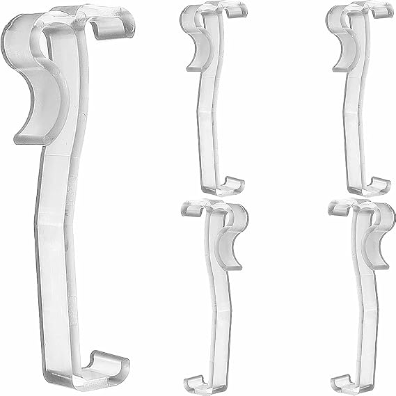 Valance Clips 6pcs 2-1/2'' Window Blinds Hidden Clip Clear Plastic for Horizontal Blinds Valance Retainer Holder