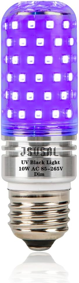 LED Black Light Bulb, AC 85-265V E26 Medium Base,Dimmable,1-Pack