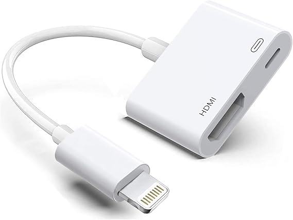 Digital AV HDMI Adapter for iPhone, iPad to TV/Projector/Monitor, 1080P Sync Screen Dongle