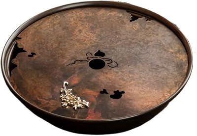 Tea Tray Chinese Copper Tea Tray Retro Old Teapot Home Water Storage Office Desktop Decoration Gongfu Tea Set