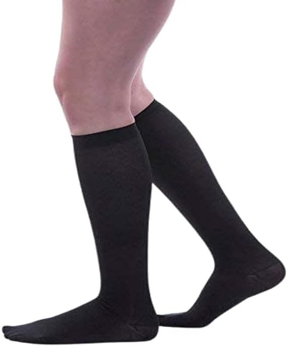 Allegro Womens 8-15 mmHg Premium 249 Ribbed Dress Sock Compression Socks, Comfortable Support Garments for Women