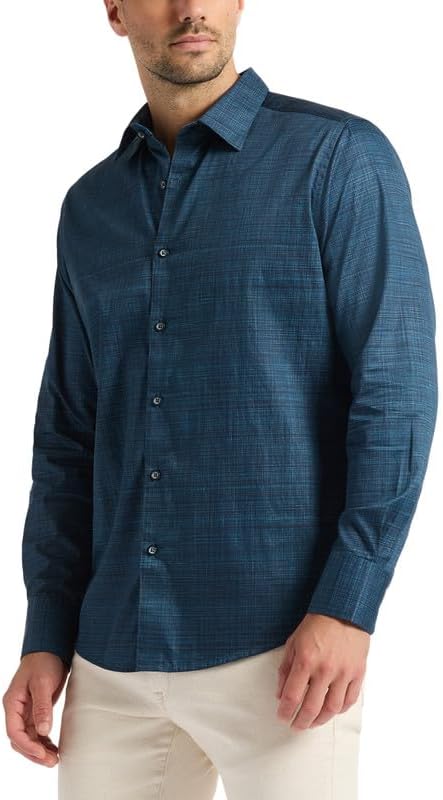 Robert Graham Mens Melton Long-Sleeve Button-Down Shirt