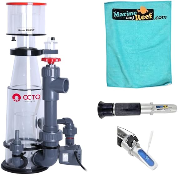 Reef Octopus OCTO Classic 110-EXT Recirculating Protein Skimmer Bundle (3 items)