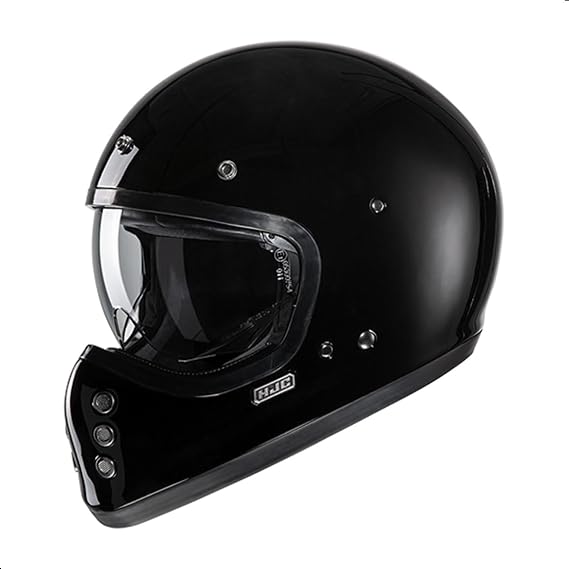 HJC V60 Solid Off-Road Motorcycle Helmet with IS-10 Internal Visor, DOT Approved (Black, Large)