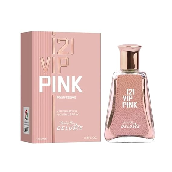 Shirley May Deluxe 121 VIP Pink EDT Parfum Eau De Toilette Spray Perfumes For Women| Womens Body Fragrance Perfume for Daily Use, Office and College- 3.4 Ounce/100ml