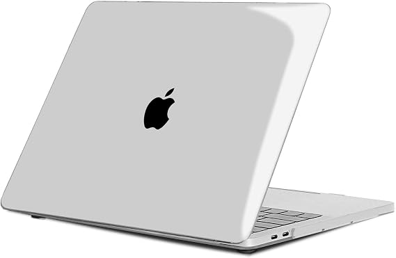 TECOOL Case compatible with MacBook Pro 15 inch 2019 2018 2017 2016 (A1990 A1707) with Touch Bar, Plastic Snap On Hard Shell Cover, Clear Transparent (Glossy)
