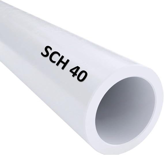 2-1/2" Schedule 40 PVC Pipe - White PVC Piping Cut to Custom Lengths (2-1/2" by 1ft Cut) / High-Flow Capacity & High-Impact Strength/Plumbing, Irrigation, Pool, Spa