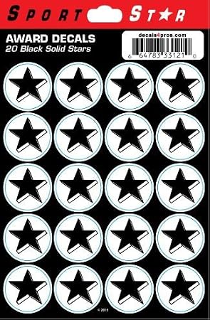 SportStar Football Helmet Award Decals (20 Stickers)