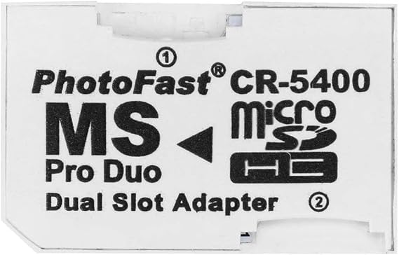 PSP Dual Slot MS Pro Duo Adaptör – PSP 1000/2000/3000 Uyumlu – Micro SD Kart Dönüştürücü – Yüksek Performanslı Hafıza Çevirici