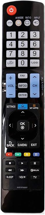 New AKB73756567 Remote Control Replaced for LG TVs Model #: AGF76692626