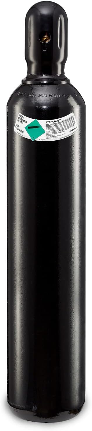 PrimeWeld 75% Argon 25% CO2 Bottle 80CF | DOT 3AA | USA CGA 580 Valve | Best Gas Blend for MIG Welding | Cylinders Full & Ready to Use