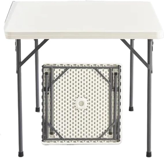 Folding Mahjong Table Mahjong folding home square outdoor plastic small unit portable table 86 * 86 * 74cm(White square table)