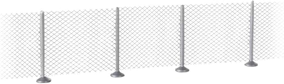 Walthers SceneMaster N Scale Metal Industrial Fence/Chain Link Style Mesh