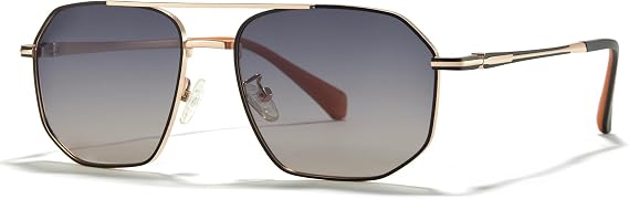 Cyxus Davos Military Polarized Sunglasses for Men, Aviator Glasses UV Protection Anti Glare for Driving, Travelling, Outdoor
