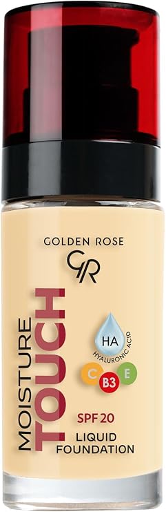 Golden Rose Moisture Touch Foundation No: 102 - Hyaluronik Asitli Nemlendirici Fondöten SPF 20-30 ml