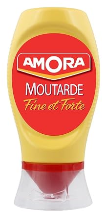 French Strong Amora Dijon Mustard Moutarde de Dijon Fine et Forte Flacon Souple 265 gr