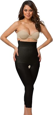 Isavela Womens High Waist Abdominal Below Knee Compression Girdle GR05
