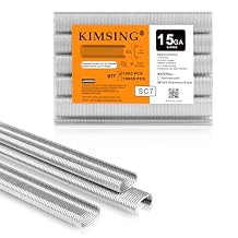 KIMSING SC7 15 Gauge 3/4'' Crown Stainless Steel C Ring Staples C-Rings Hog Rings, Wire Fencing Staples, Fasteners for Hog Ring Tool, C Ring Plier, 1000 PCS/Pack