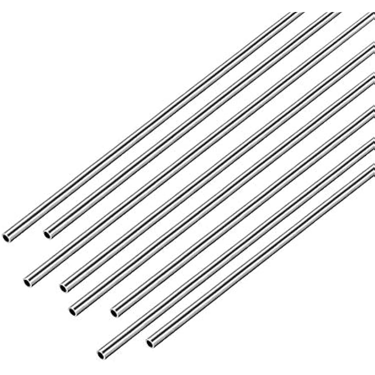 304 Stainless Steel Capillary Tube Tool OD 2.2Mm, Length 500Mm 8Pcs,Wall Thickness 0.1mm