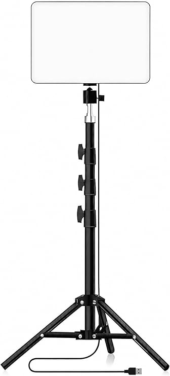 LED Video Işık Seti - Ayarlanabilir Tripod, USB Kontrollü Sıcak/Soğuk Işık, 3 Mod & 10 Parlaklık Seviyesi, YouTube Çekimi, Canlı Yayın, Fotoğrafçılık ve Makyaj Işığı