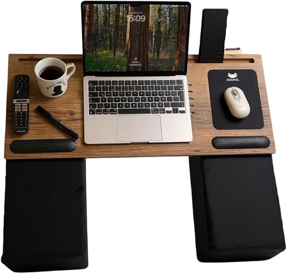 Axolotl Extra Wide Laptop Desk Ergonomic Couch Desk with Cushions