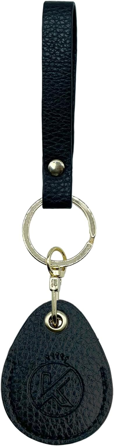 Leather Key Fob Holder, Access Card Key Chains RFID Protector, NFC Smart Key tag Case Keychain for Broken Key