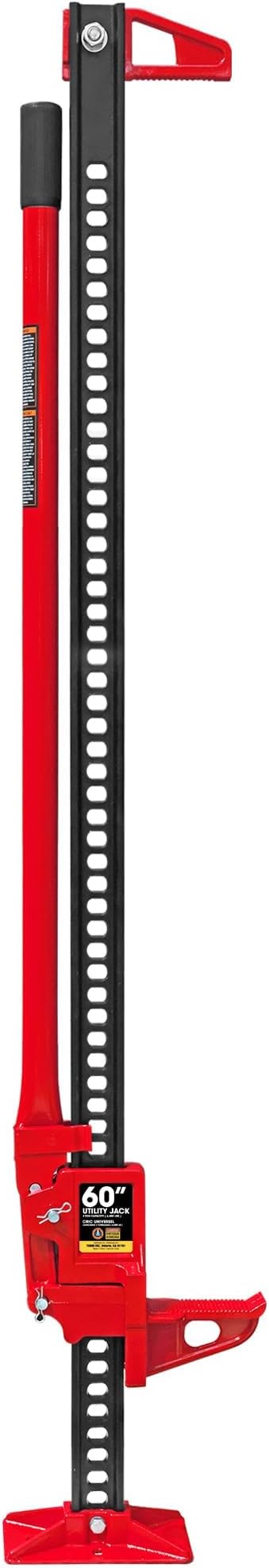 Big RED 60" Ratcheting Off Road Utility Farm Jack,Heavy-Duty Farm Jack for Tractor, Truck, SUV, 3 Ton (6,000 lb) Capacity, Red