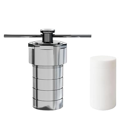 10 mL / 0.34 fl oz Hydrothermal Synthesis Autoclave Reactor with PTFE Lined PTFE High Temperature 230C/446F