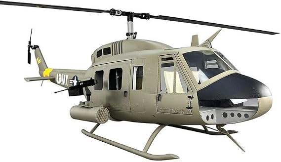 800 Size UH-1D Army ARF RC Helicopter Fuselage SM2.0 Military Kit with Mechanics