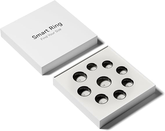 Smart Ring Sizing Kit,Designed to Help You Choose a Suitable Size Before Ordering a smart Ring. Use the Sizing kit to Test fit and Comfort Before Placing Your smart Ring Order.