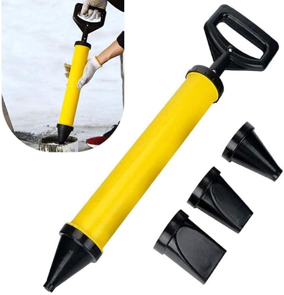 Cement Caulking Gun Set, Professional Mortar Grouting Pump with 4 Nozzle, Multifunction Caulking Tool for Cement Lime