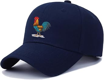 Colorful Rooster Baseball Hat Embroidered Western Farm Rooster G Design Your Farm Name Snaps Mesh Baseball Cap for Men Women