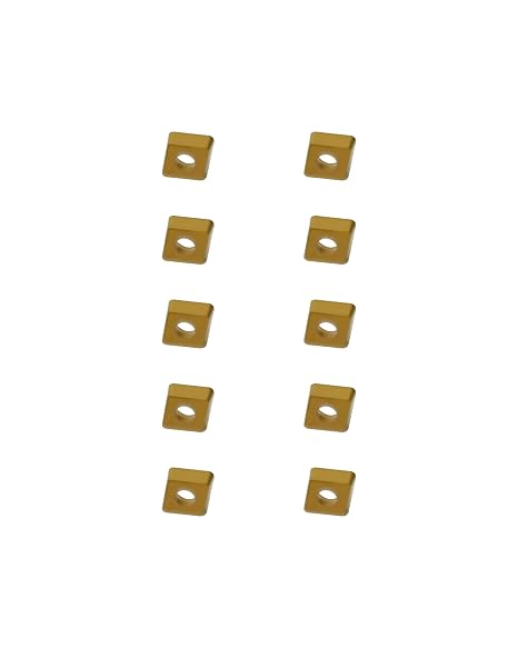 10Pcs Carbide Turning Inserts CCMT21.52 CCMT060208 | Mutilayer Coated Turning Inserts Cutting Tools for Steel Parts and Stainless Steel, CNC Lathe Tool Inserts