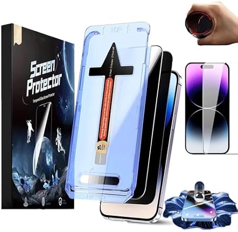 Screen Protector,2024 New Invisible Artifact Screen Protector -Dust Free Without Bubbles, Anti Scratch/Fingerprint/Align Kits for iPhone 13 14 15 16/Pro/Promax/Plus (for iPhone 12 PRO MAX,HD)
