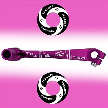 Gear Shift Lever with Grips Circle Decor Replacement for 50cc 70cc 90cc 110cc 125cc SSR110 SSR125 TaoTao110 DB10 DB14 ATA SDG107 TTR50 Pit Dirt Bike Purple