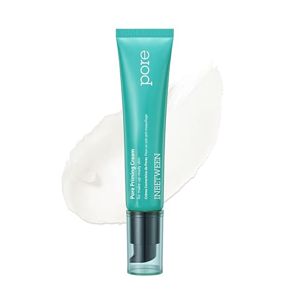 Blithe Inbetween Pore Priming Cream Matte Primer for Oily Skin Control, Calming Mugwort Cica & Green Tea Extract for Blemish Relief, Korean Makeup Pore Minimizer Primer with Mattifying Finish 1 Fl Oz