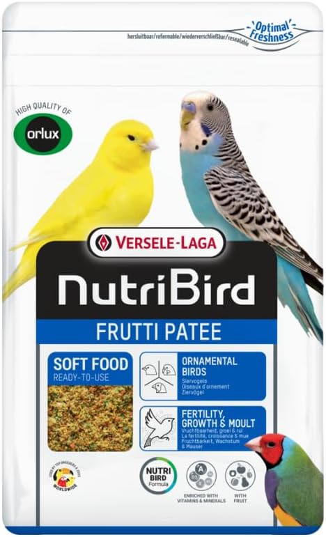 Versele-Laga NutriBird Frutti Patee Energy Food | 1 kg | Complete Ready to Use Food for All Ornamental Bird Species | With Vitamins and Minerals | With Lysine and Methionine