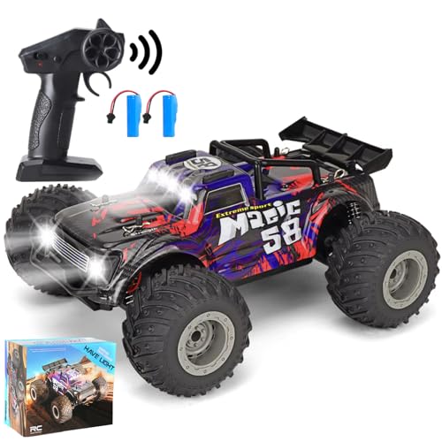 Hobby RC Car, 36 KPH High-Speed 4WD RC Truck, 2.4 GHz Remote Control Car, All-Terrain Electric Vehicle, 4X4 Remote Contral Moster Truck for Kids and Adults,TDLORRC004P