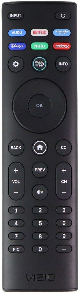 Vizio Remote (XRT140) with Vudu/Netflix/Prime/Disney/Hulu/Redbox Keys - Black | Black