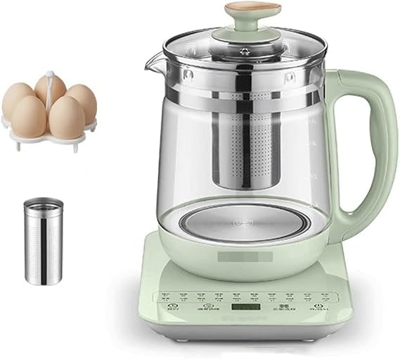 Smart insulated glass electric kettle, Removable Infuser Multifunction Glass Teapot Dash Egg Cooker Electric Tea Kettles Off With Smart Touch Panel & Smart Menu