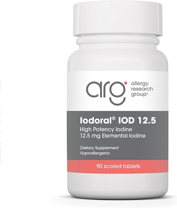 ARG Optimox Iodoral Iodine 12.5 mg Thyroid, 90 Tablets