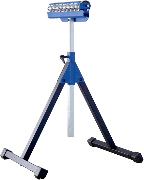 Heavy-Duty Roller Stand 300 Lbs 136kg Loading Capacity (3 in 1 Roller), Adjustable Miter Saw Extension, Folds Flat for Easy Storage, 2 Inch (50mm) Stainless Steel Roller KF3012