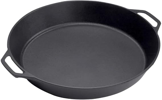 Lodge Pre-Seasoned Cast Iron Skillet with Dual Loop Handles, 17 Inches