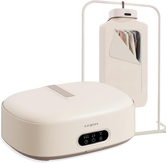 P9 600W Portable Clothes Dryer - Compact & Convenient Drying Solution for Apartment, Dorm, RV - Quickly Dries Up to 9 Clothes in 20 Minutes - White Plastic Freestanding Dryer