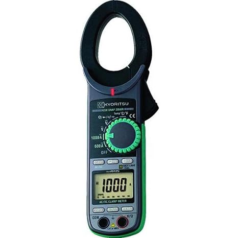 Kyoritsu 2056R True RMS Digital Clamp-Meter, 1,000A AC/DC, Conductors to 40mm, Voltage, Capacitance, Frequency, and Resistance Measurement