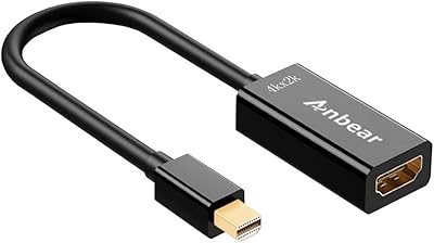 Mini Display Port to HDMI 4K@30HZ, Gold Plated Mini DisplayportThunderbolt Port to HDMI Converter Adapter 4Kx2K for Mac Book,Mac Book air, iMac, and More with MDP