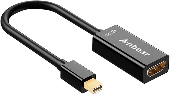 Mini Display Port to HDMI 4K@30HZ, Gold Plated Mini Displayport(Thunderbolt Port) to HDMI Converter Adapter 4Kx2K for Mac Book,Mac Book air, iMac, and More with MDP
