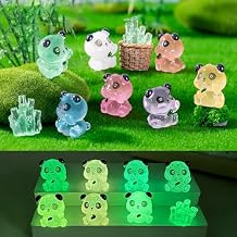 Fairy Garden Accessories,Tree Elves Glow in Dark Garden, Luminous Ghost Micro Landscape Accessories for Garden Decoration Garden Accessories Outdoor Patio Lawn Yard Kit (Panda-8Pcs)