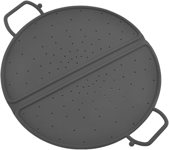 Splash Guard Pans Foldable Silicone Grey Diameter 30.5 cm