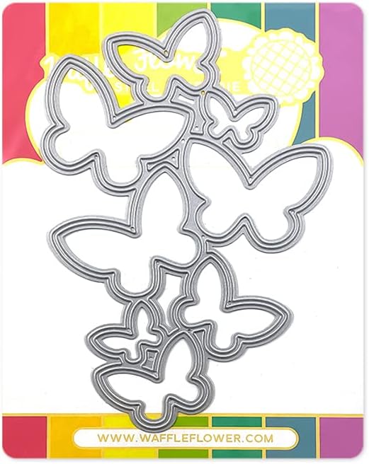 Waffle Flower Flying Butterflies Die